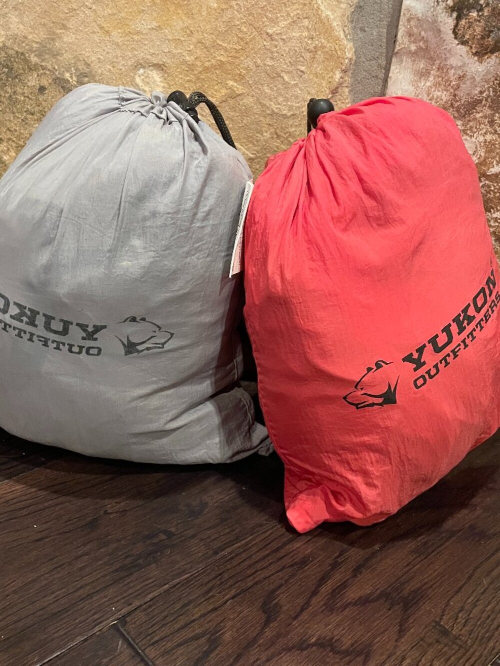 2 Yukon Outfitters Mosquito Hammocks (Red, Grey) Parachute Nylon Outdoor Camping